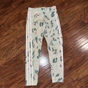 Adidas Kids' Camouflage Leggings - Green and Pink